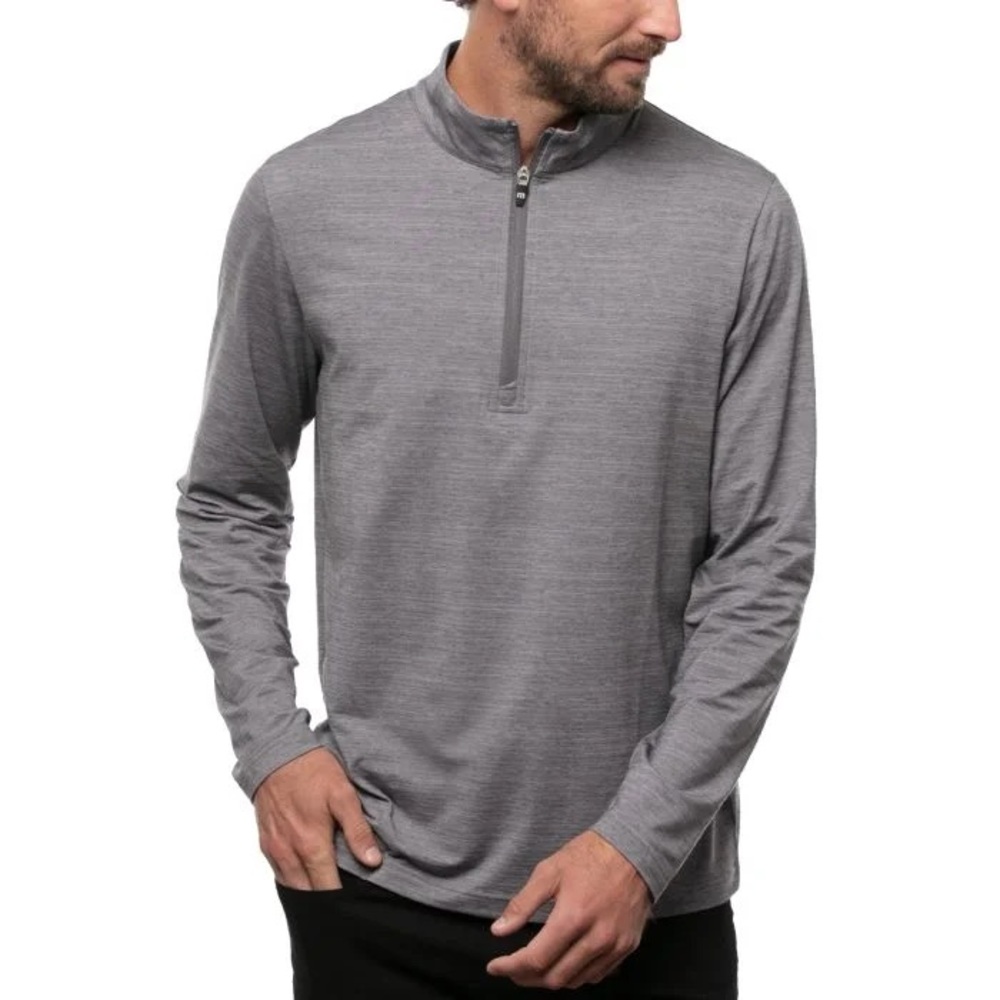 Travis Mathew Quarter Zip Grey Golf Pullover